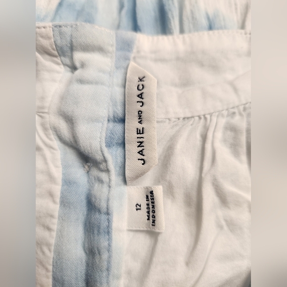 JANIE AND JACK TIE DYE BOW STRAP DRESS IN Angel Falls Shibori Size 12 - Picture 10 of 14